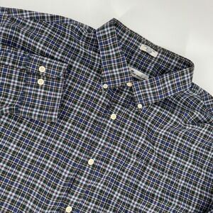Peter Millar Mens 2XL Plaid Button Down Shirt Long‎ Sleeve 100% Cotton